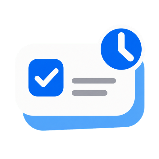 Yesterlog task and clock mark